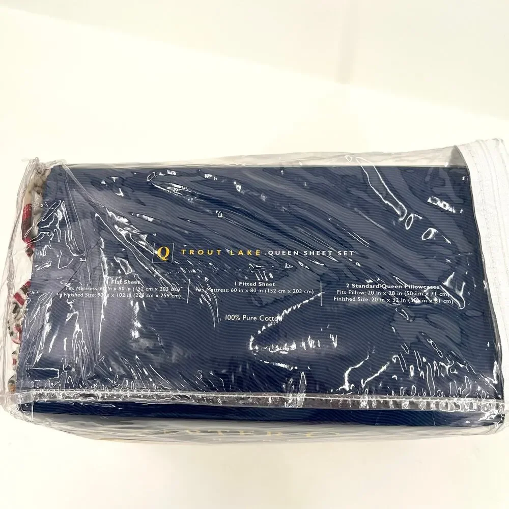 Charter Club Home cabin flannel sheet set